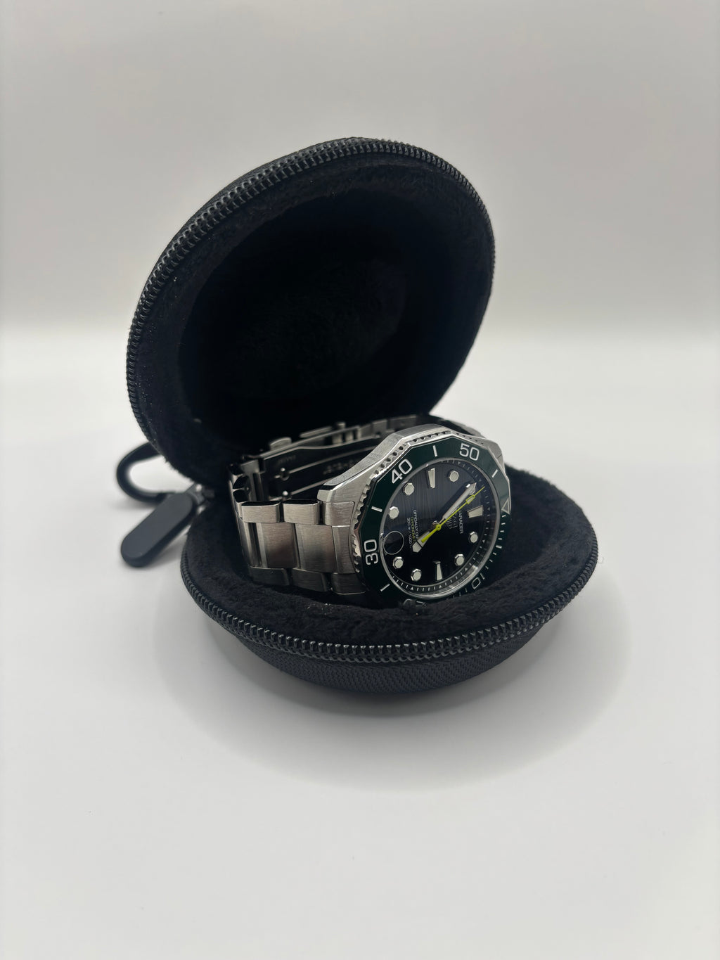 Compact Sports & Travel Watch Case with Carabiner Clip