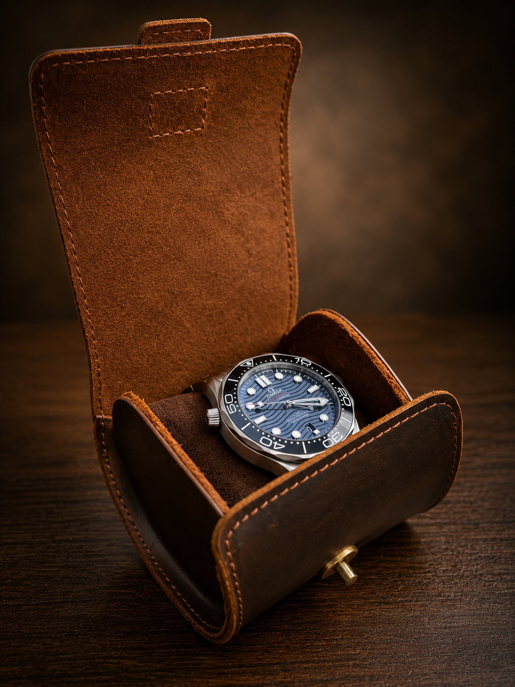 Crazy Horse Leather Watch Roll - Genuine Leather | 1 Watch Travel Case