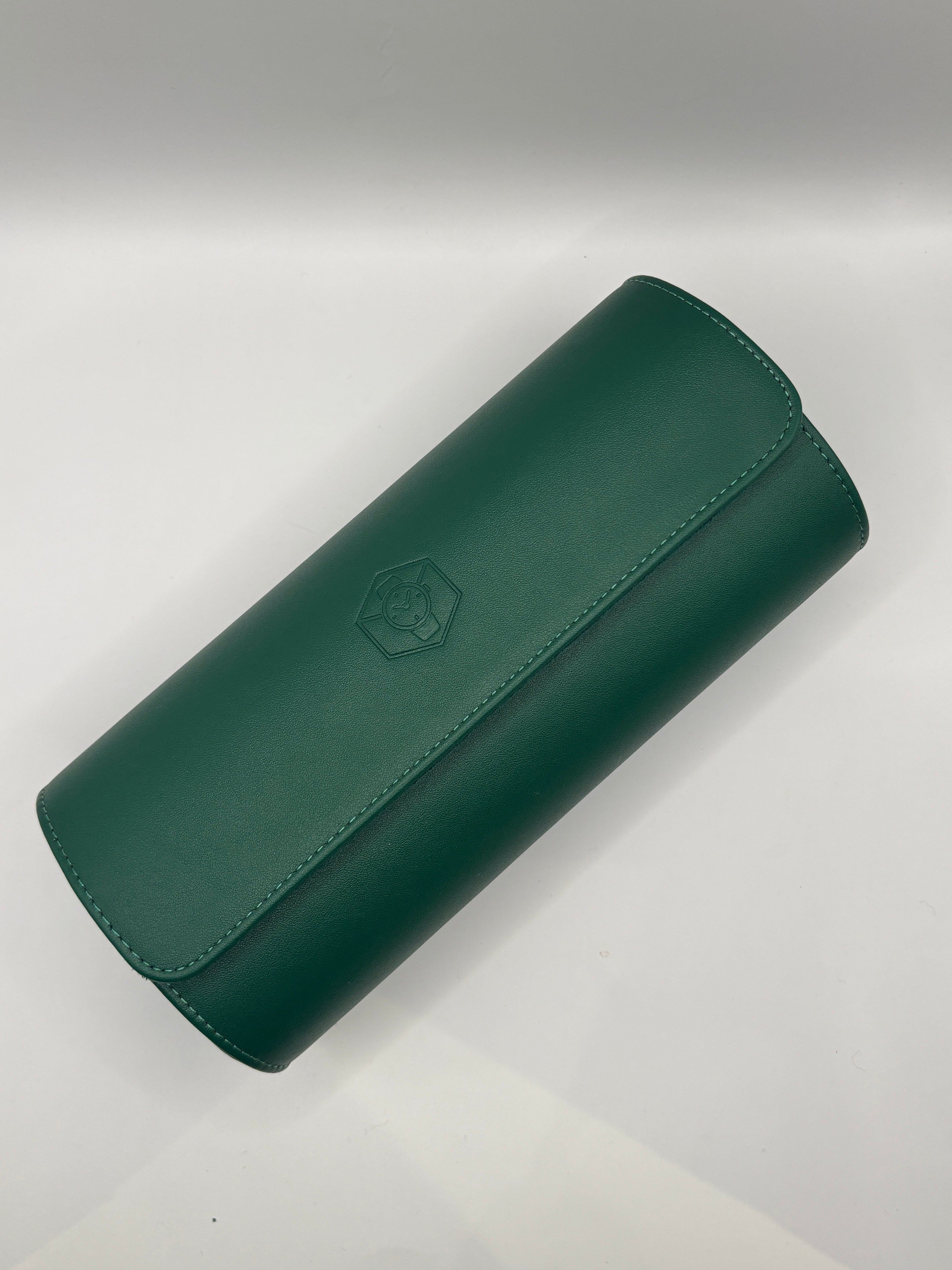 Augusta Green - Luxury Watch Roll - 1, 2 or 3 Watches.