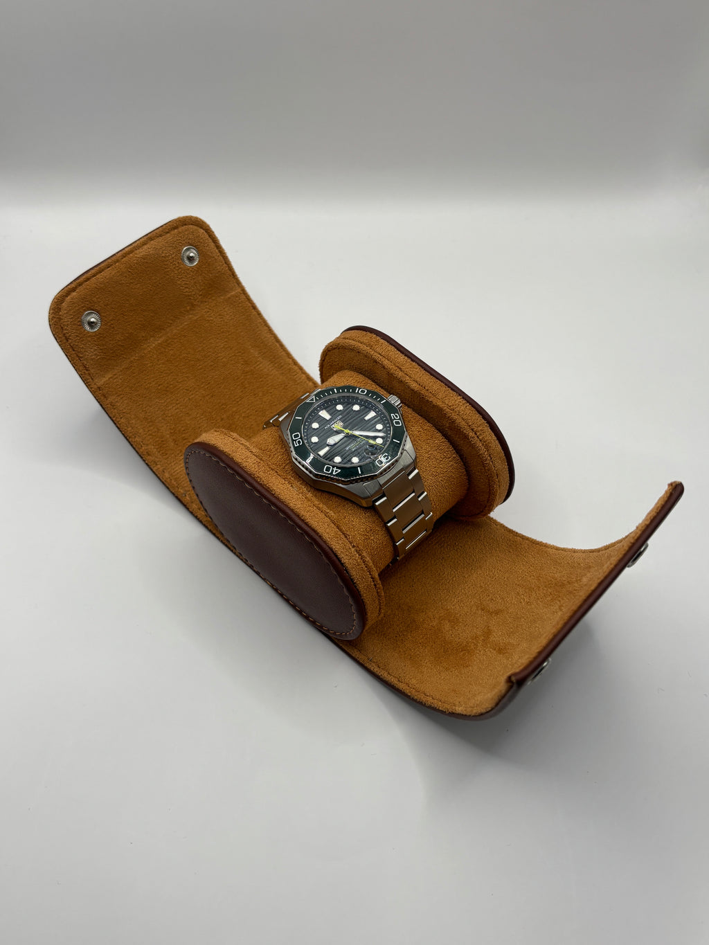 Brown Luxury Watch Roll – 1, 2, or 3 Slot Travel Case