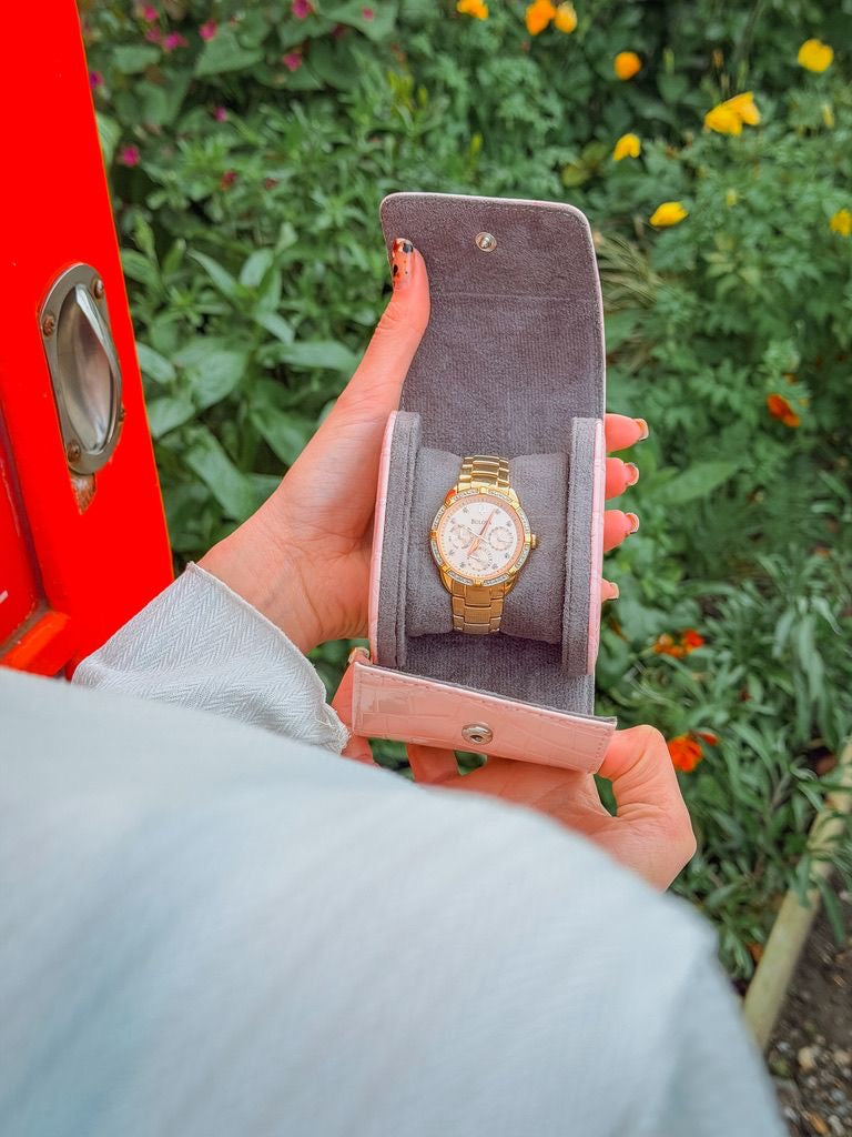 Pretty Pink - Luxury Watch Roll - 1 Watch