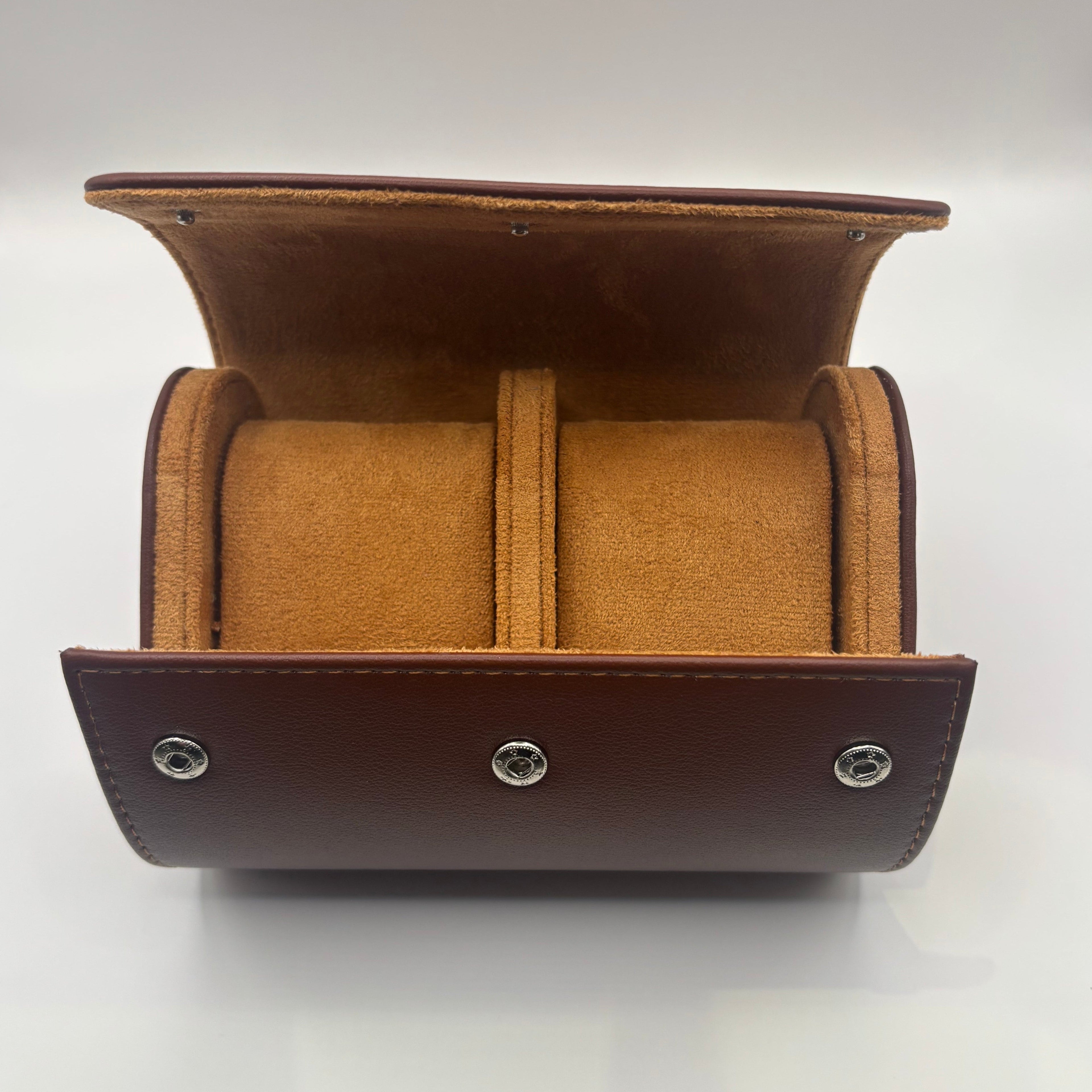 Tan Luxury Watch Roll – 1, 2, or 3 Slot Travel Case