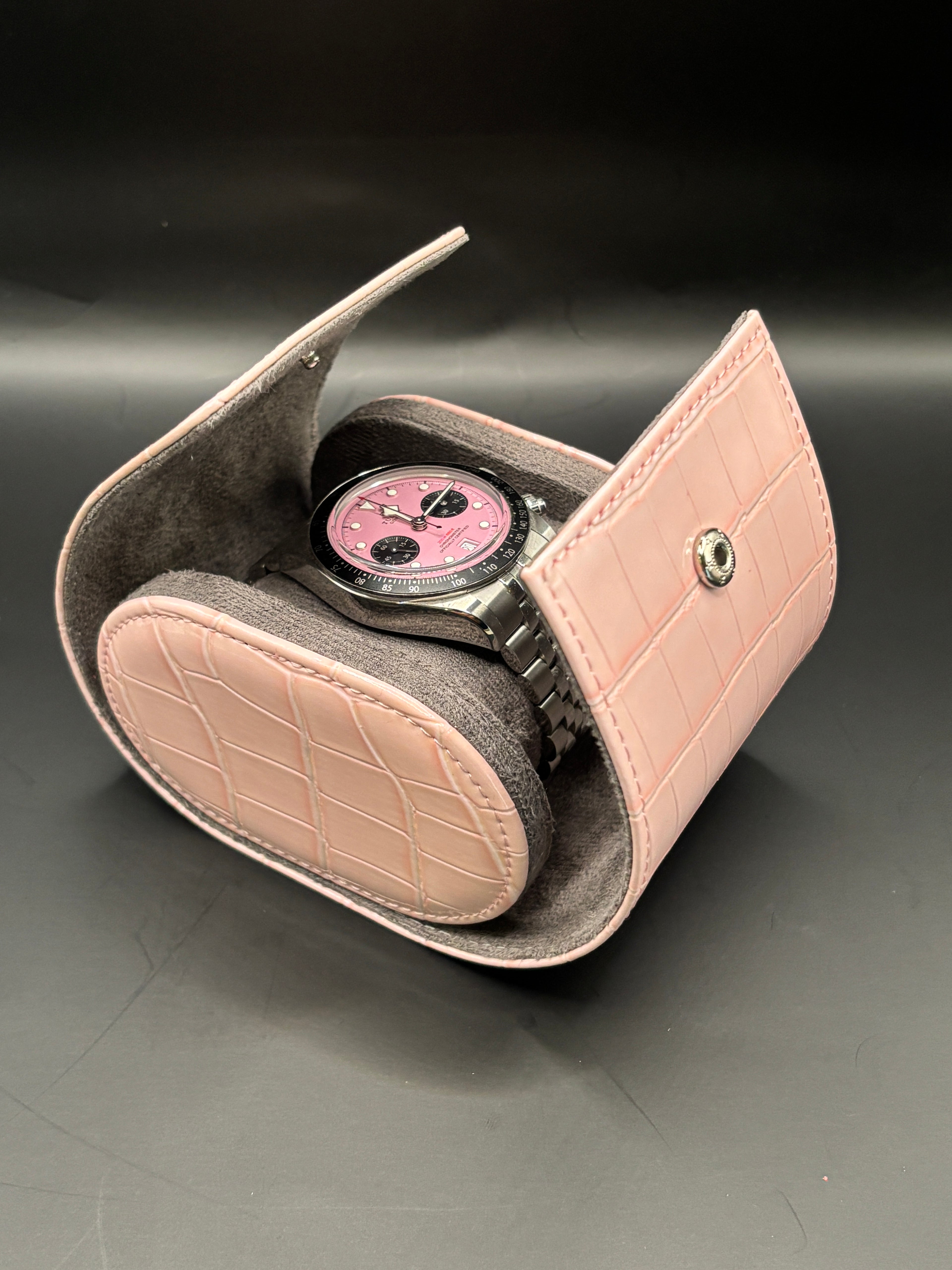 Pretty Pink - Luxury Watch Roll - 1 Watch.