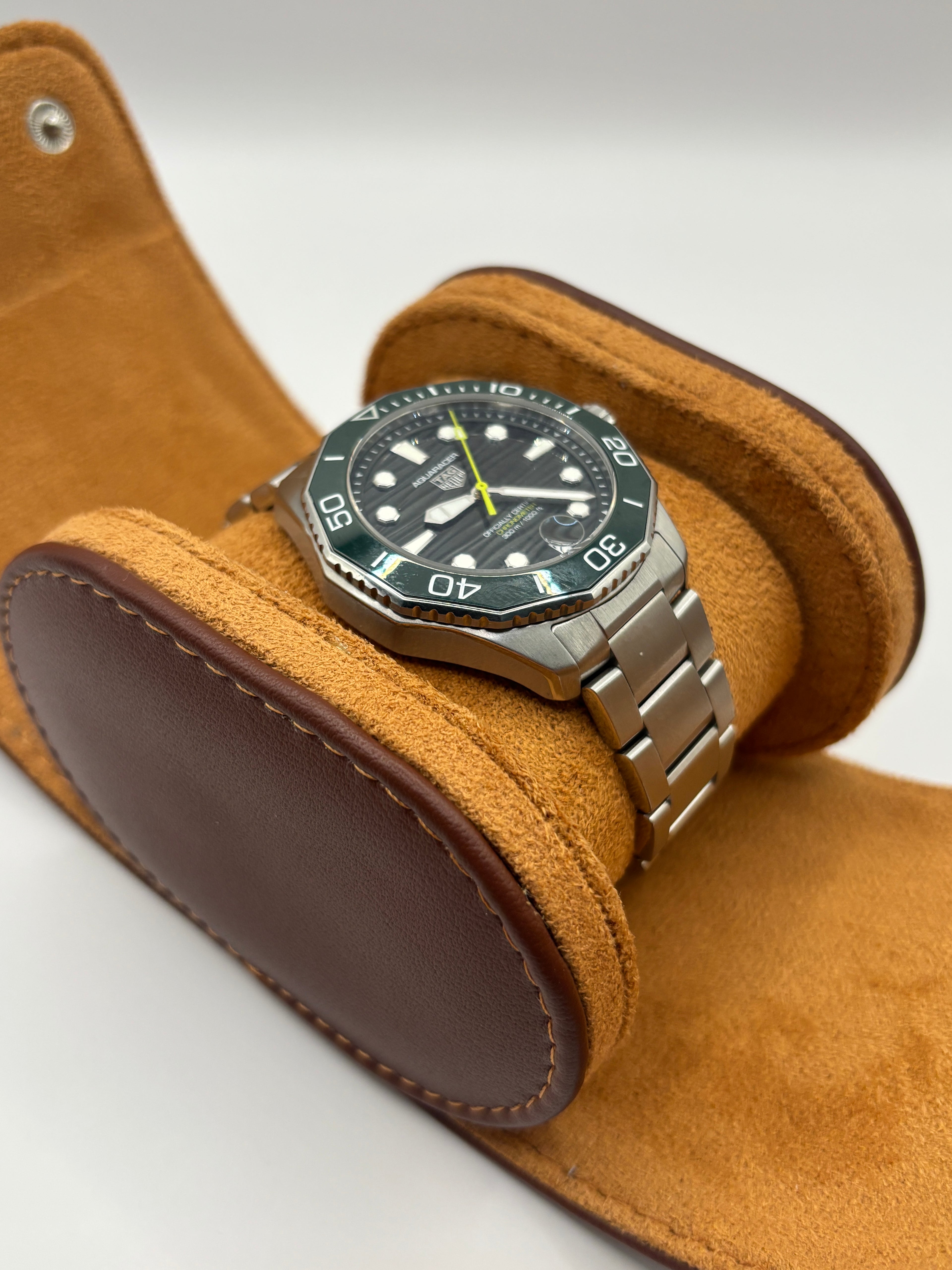 Brown Luxury Watch Roll – 1, 2, or 3 Slot Travel Case