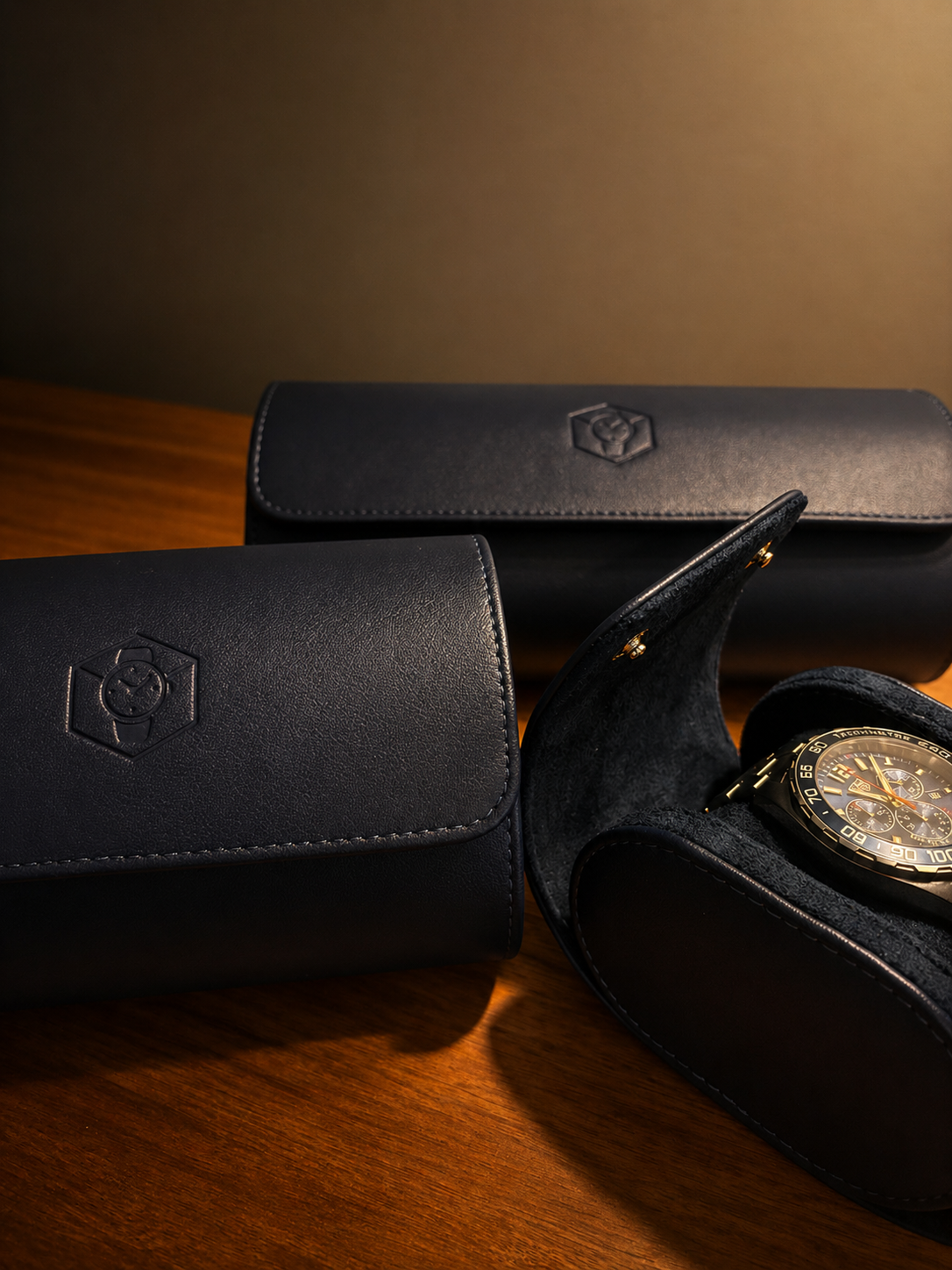 Tidal Blue - Luxury Watch Roll - 1, 2 or 3 Watches