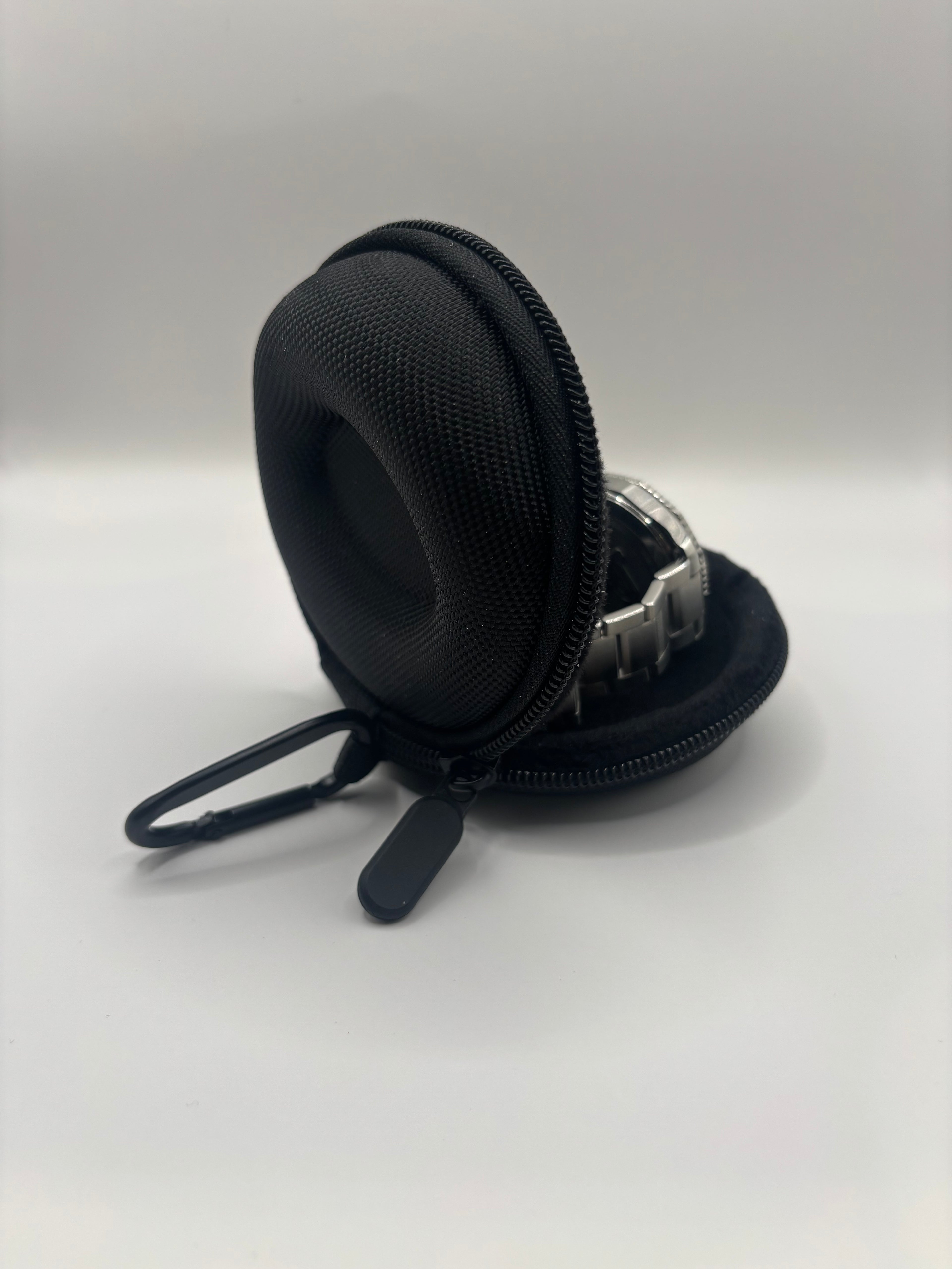 Compact Sports & Travel Watch Case with Carabiner Clip