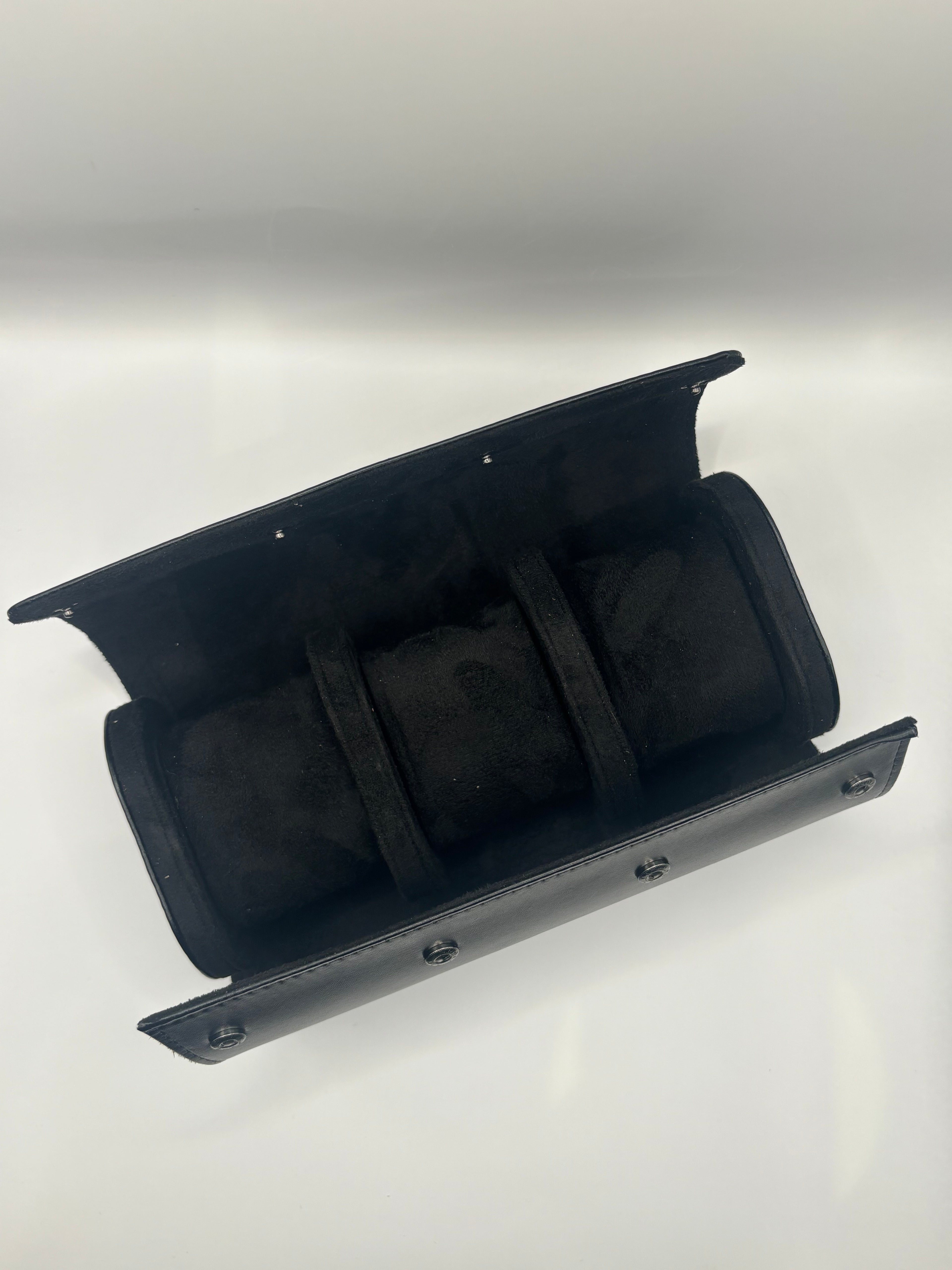 Black Luxury Watch Roll – 1, 2, or 3 Slot Travel Case