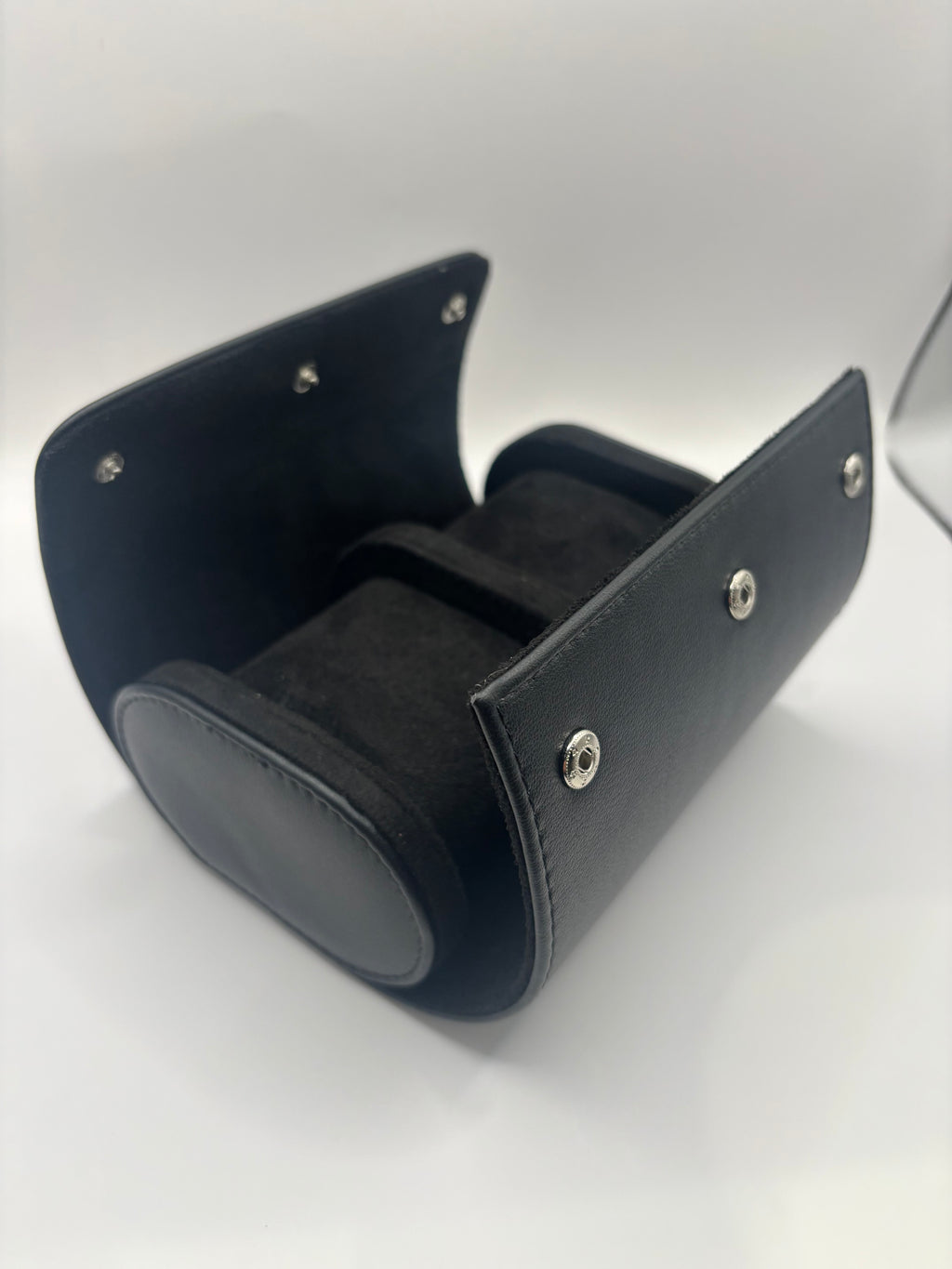 Black Luxury Watch Roll – 1, 2, or 3 Slot Travel Case