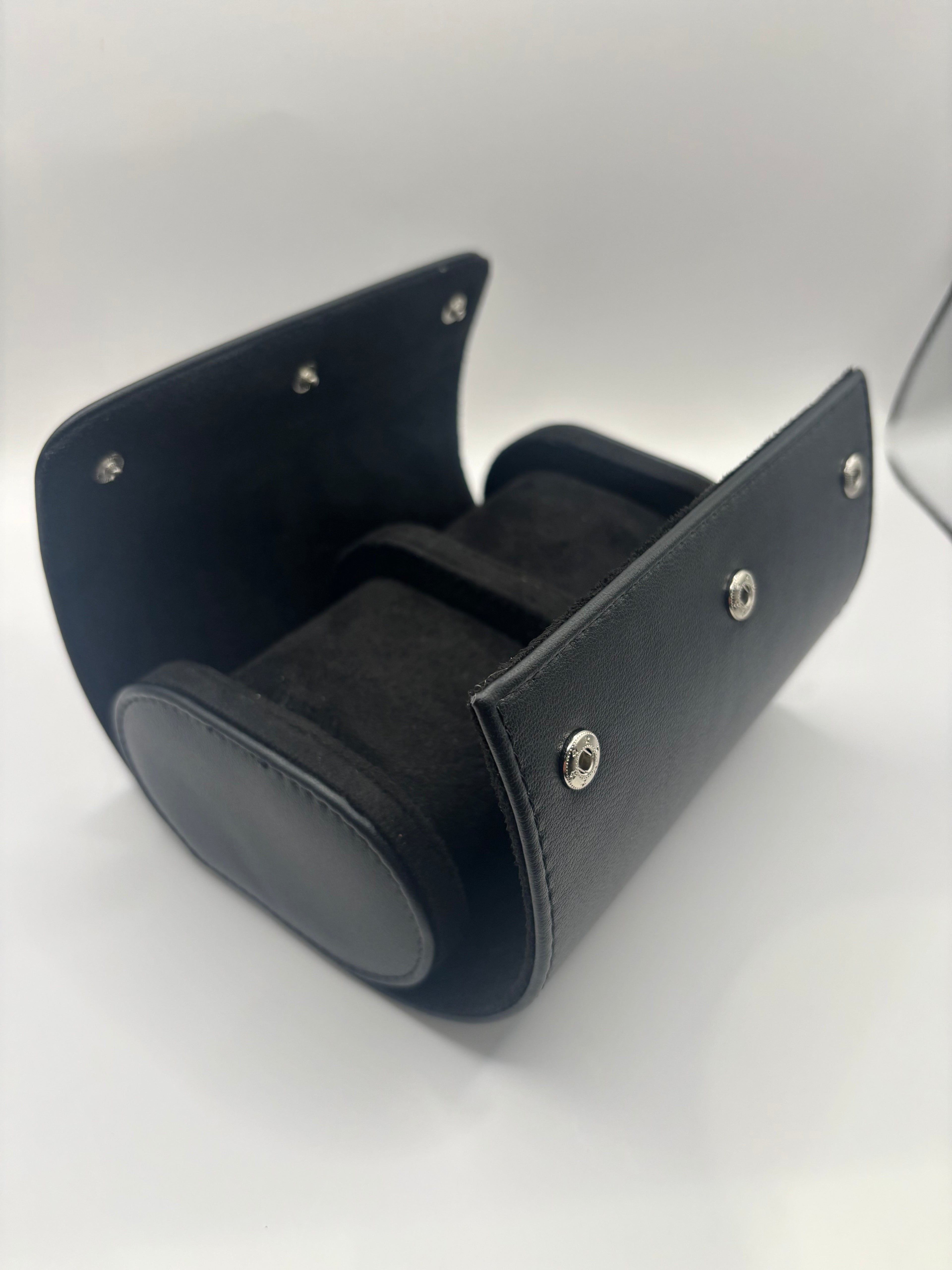 Black Luxury Watch Roll – 1, 2, or 3 Slot Travel Case