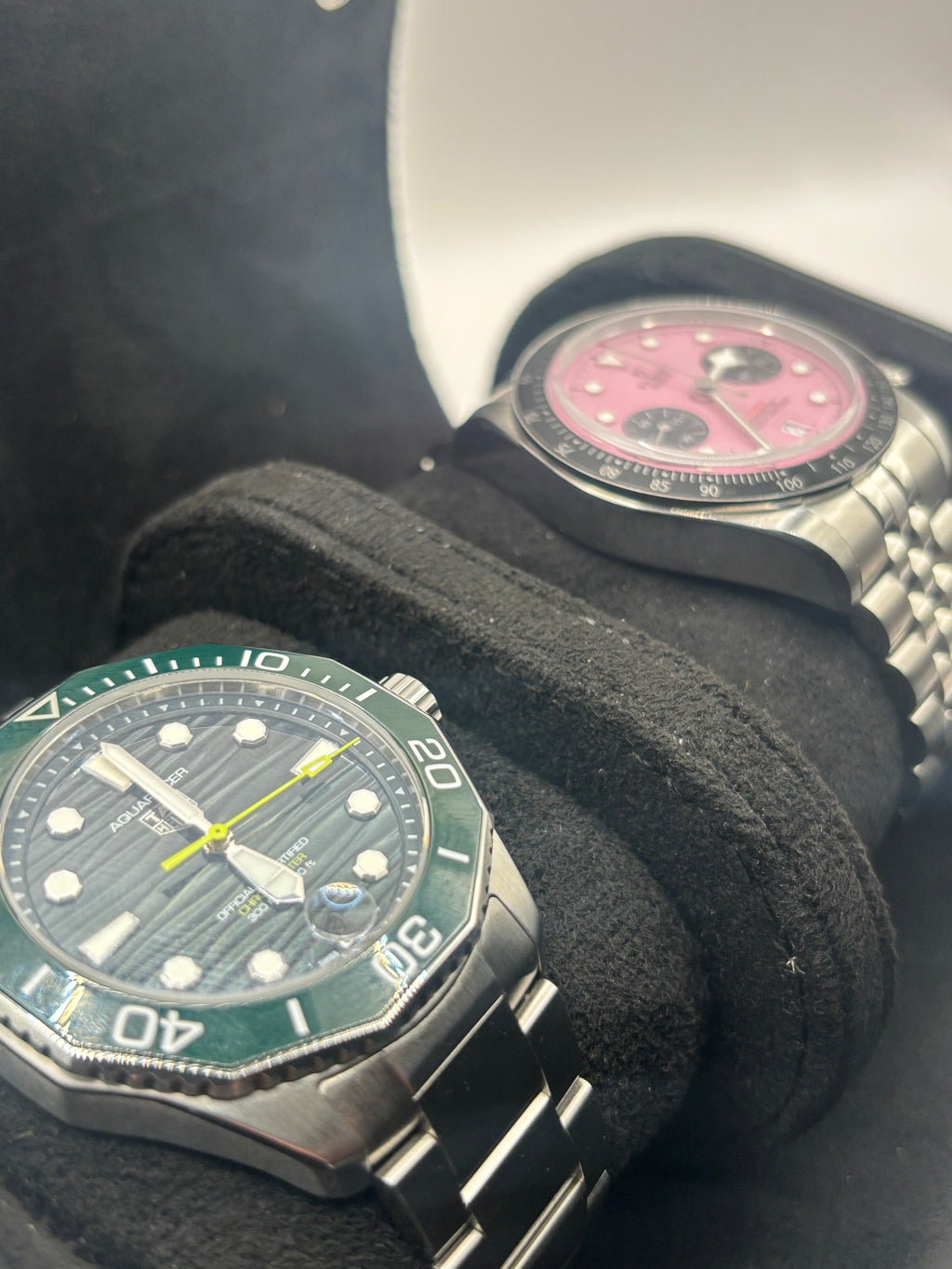 Black Luxury Watch Roll – 1, 2, or 3 Slot Travel Case